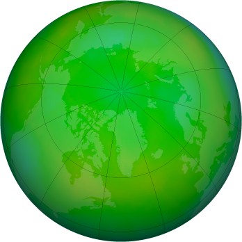 Arctic ozone map for 2003-07